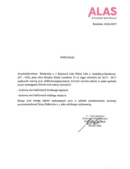 Alas budowa sieci kablowych sredniego i niskiego napiecia