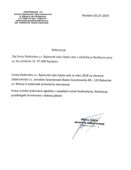 Elektroinstal wykonanie przewiertow sterowanych