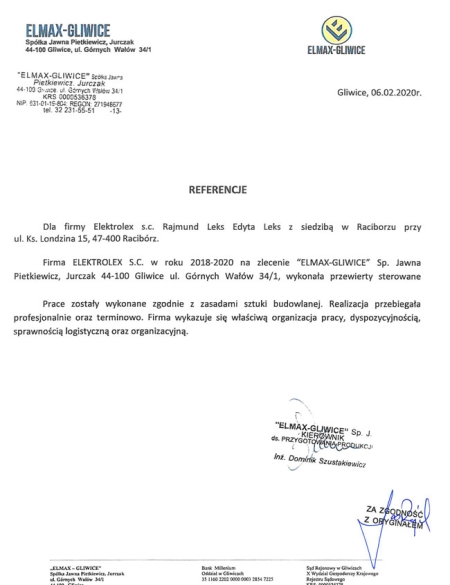 Elmax Gliwice wykonanie przewiertów sterowanych